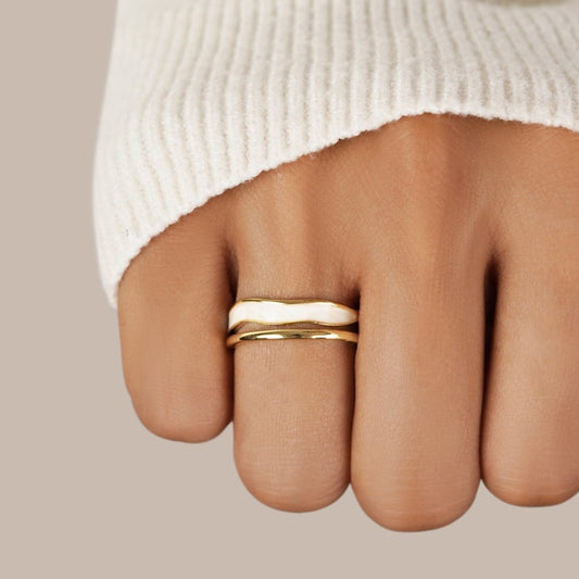 Guld Skulptural Wrap Ring