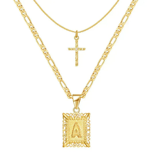 Kors Initial Halsband Set | Guld