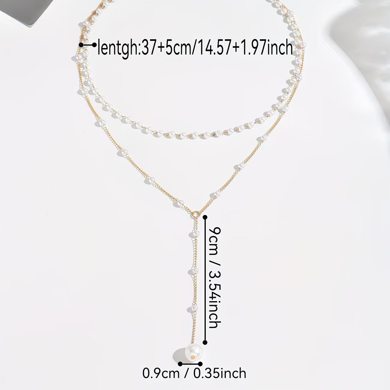 Den Graduated Pärl Strand Halsband