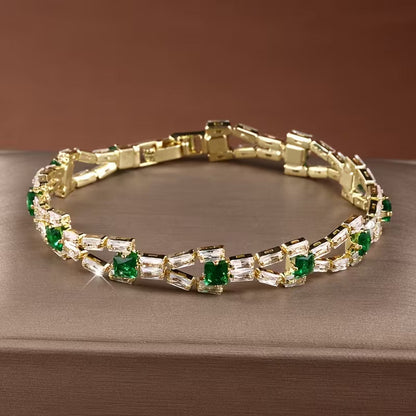 Verde Länk Tennisarmband | Guld