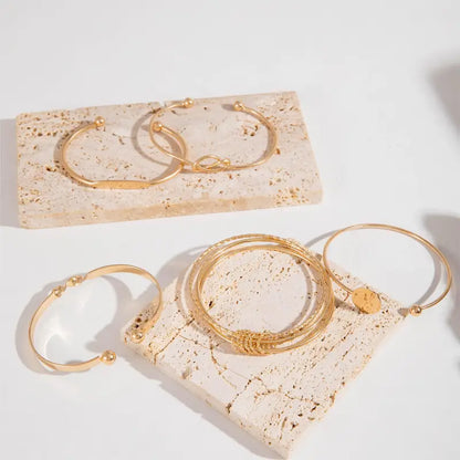 Knotted Elegance Armband Set | Guld