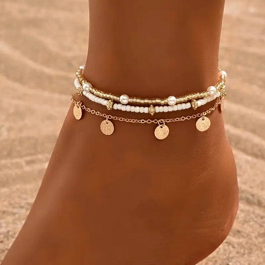 Coastal Berlock 3-Piece Lagrad Fotlänk Set | Guld