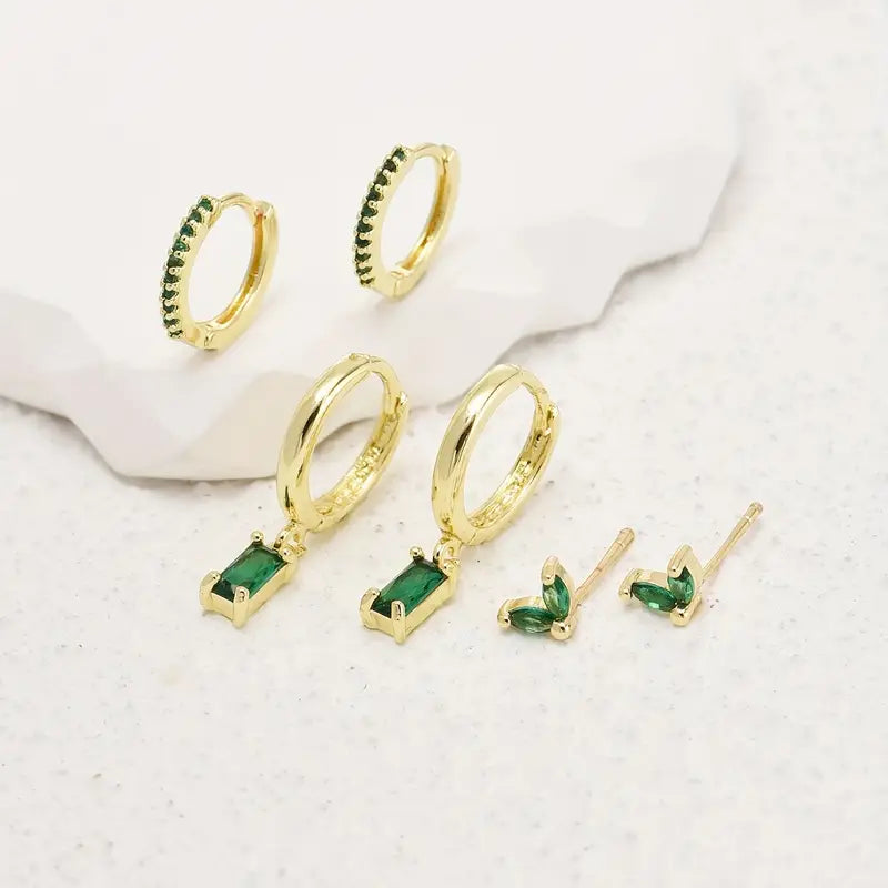Fiorenza Viridelle Örhängen Set | Guld