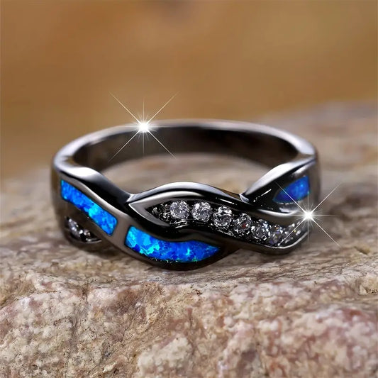 Silver Tvinnad Inlägg Ring