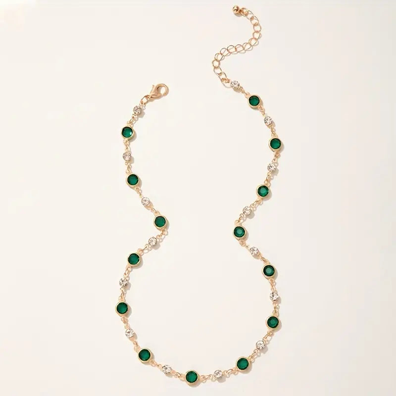 Guld Smaragd Station Halsband