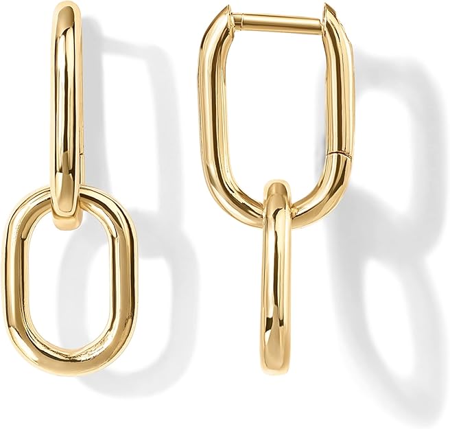 Länk Hängande Creoler | Guld