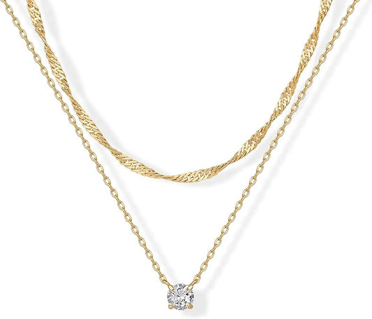Halo Lagrad Halsband | Guld
