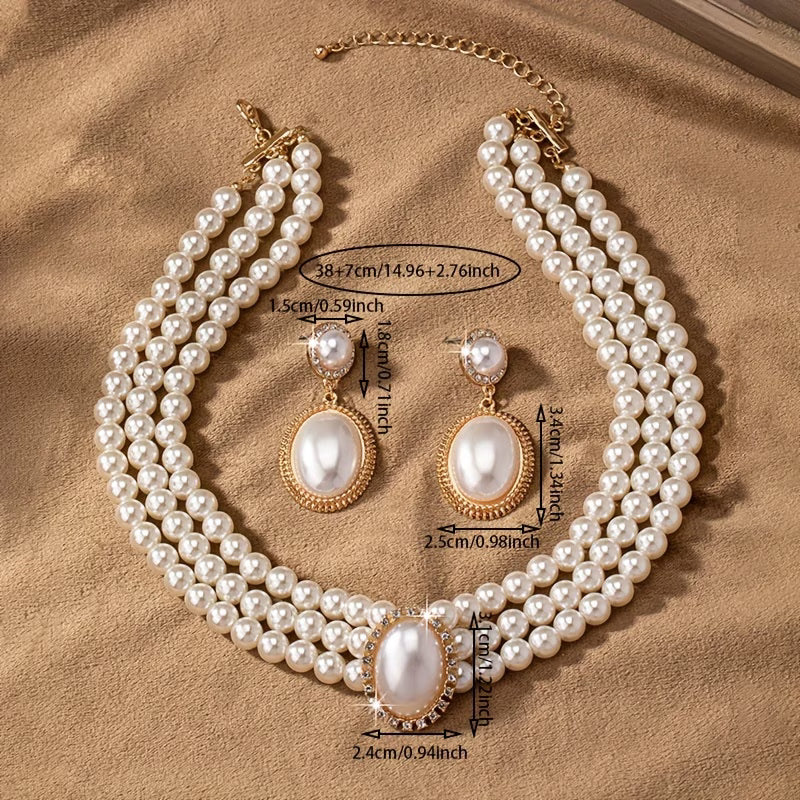 Vintage Pärl Strand Smycke Set