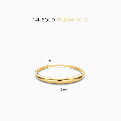 Smal Dome Ring | Guld