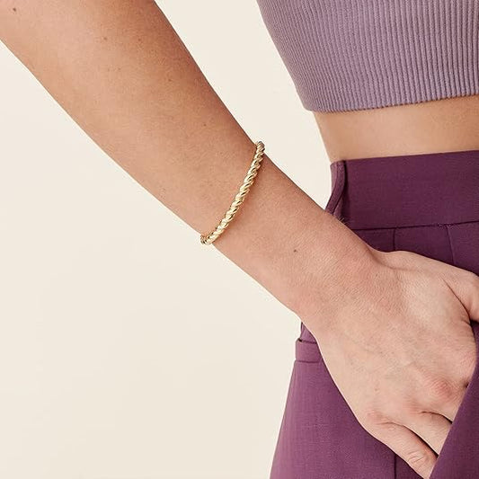 Tvinnad Armband | Guld