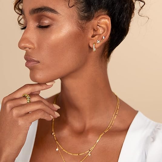Pear Slipning Örstift | Guld