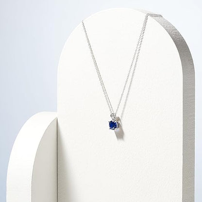 Rundslipning Safir Halsband | Vitguld