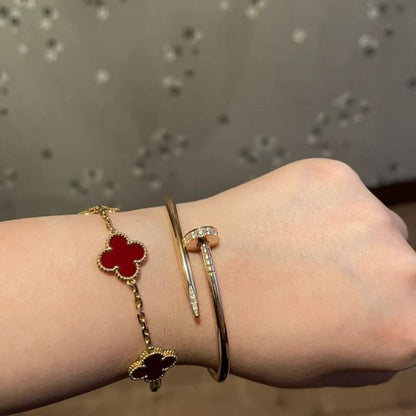 Clover Armband Röd