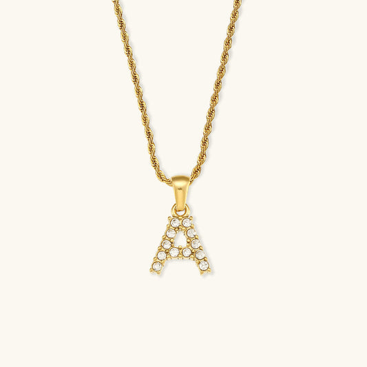 Maeve Bokstav Initial Diamanthalsband