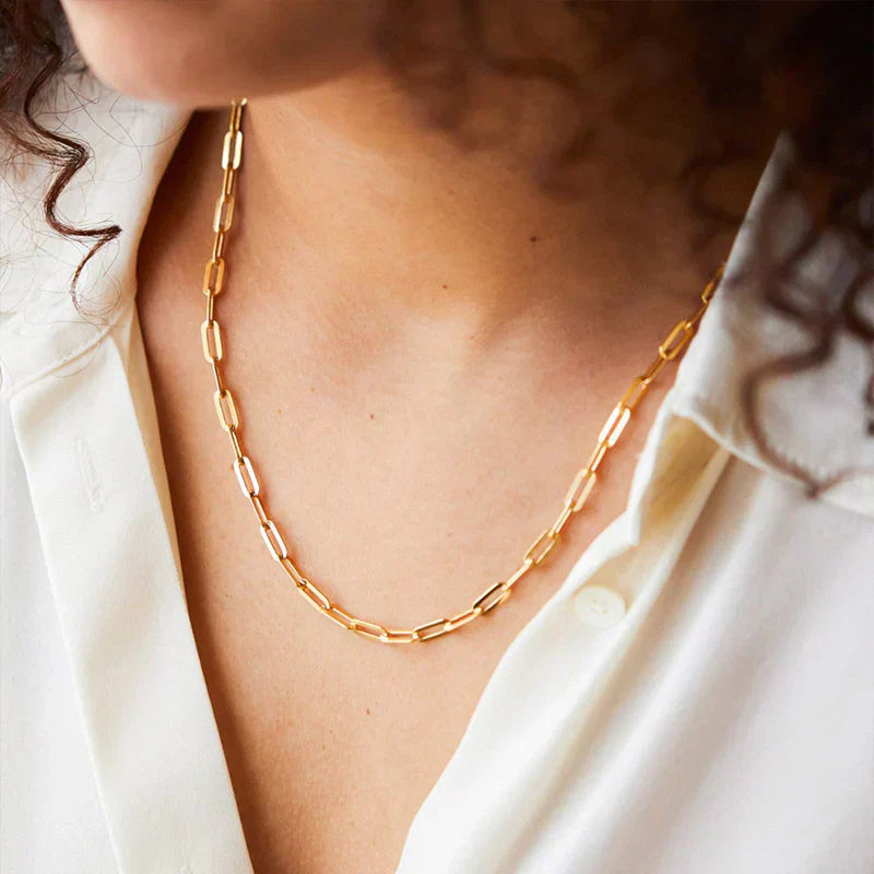 Archen Elegant Länkhalsband | Guld