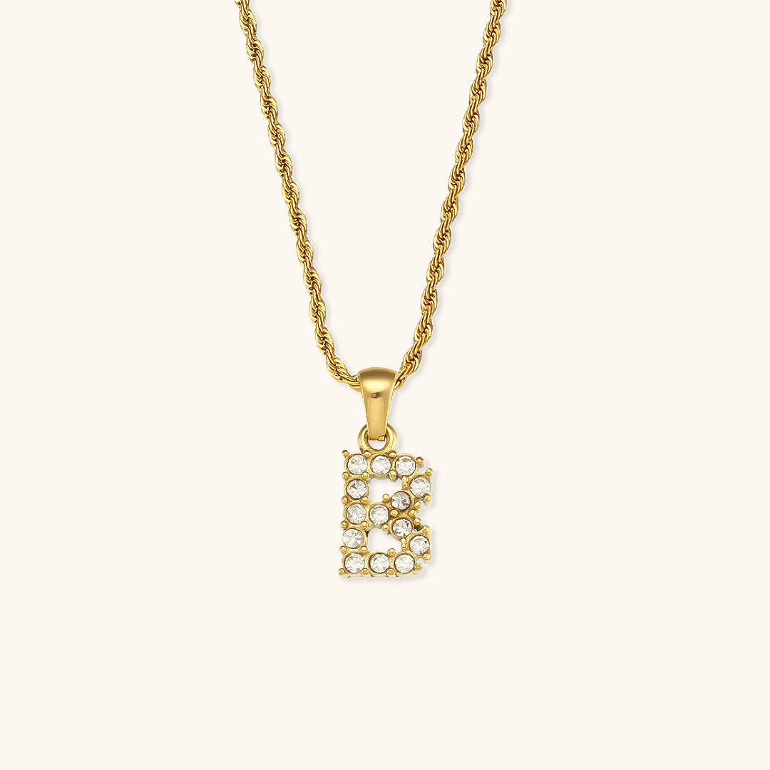 Maeve Bokstav Initial Diamanthalsband