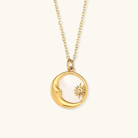 Evangeline Lunar Guld Halsband