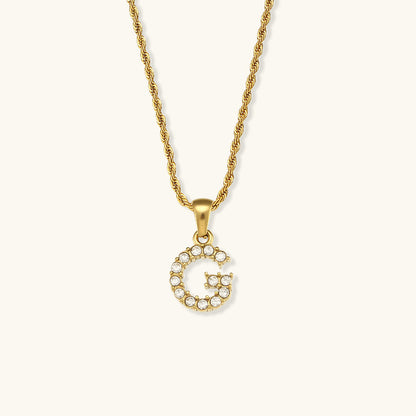 Maeve Bokstav Initial Diamanthalsband