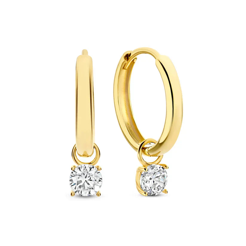 Larmes de Lune Sten Örhängen Set | Guld