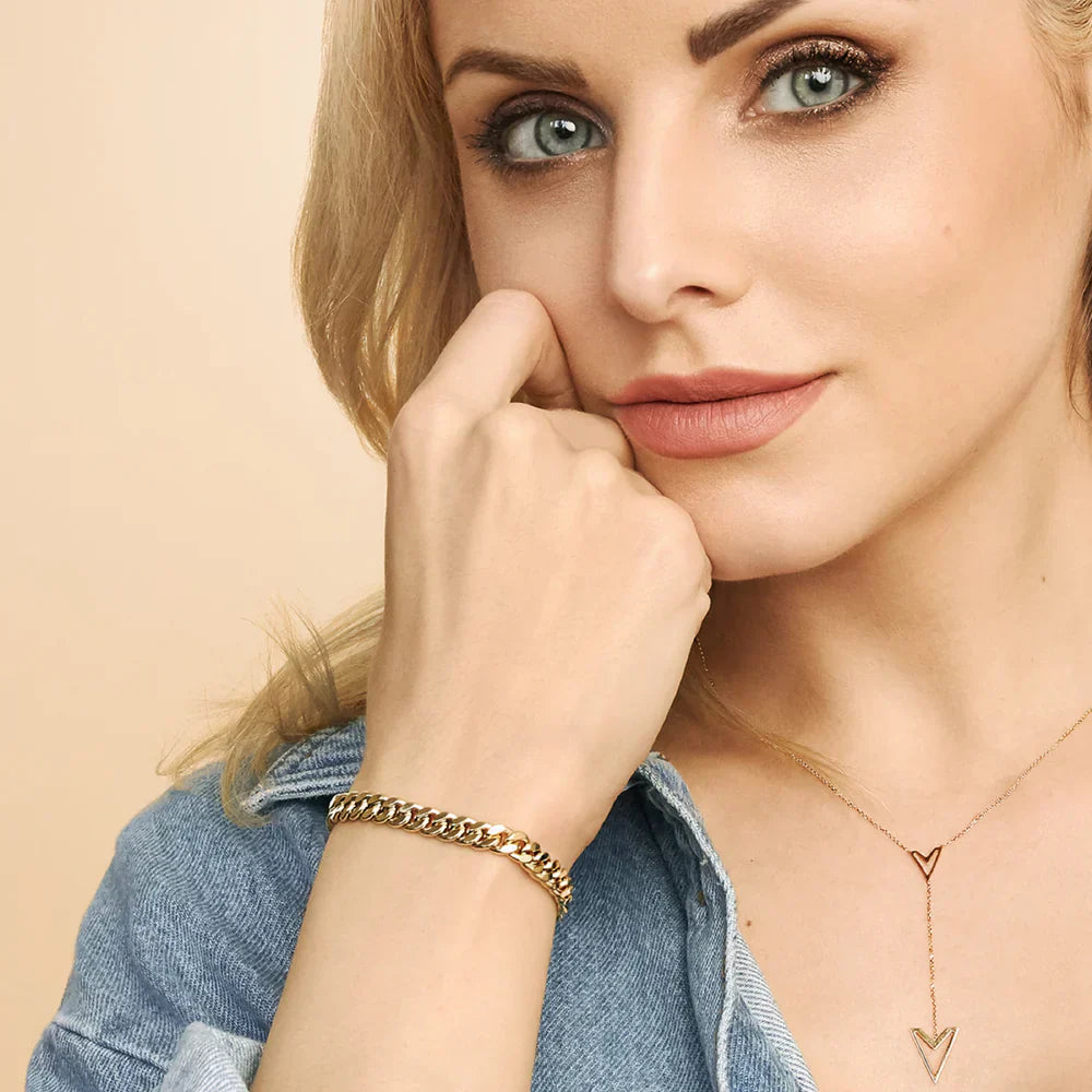 Estate Cubansk Armband | Guld