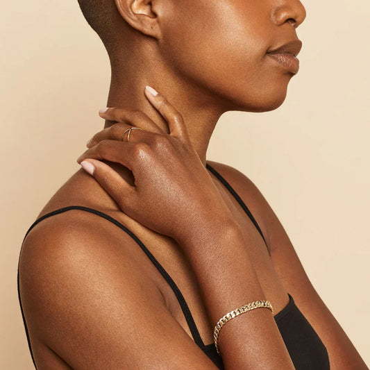 Estate Cubansk Armband | Guld