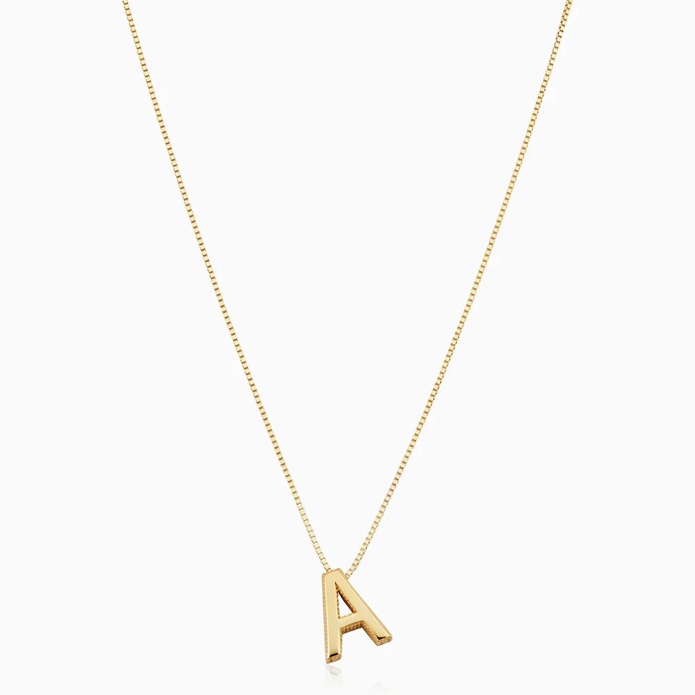 Kärlek bokstav initial halsband | Guld