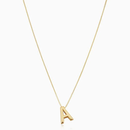 Kärlek bokstav initial halsband | Guld