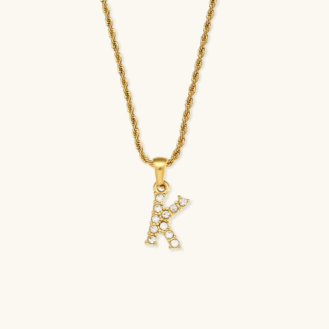 Maeve Bokstav Initial Diamanthalsband