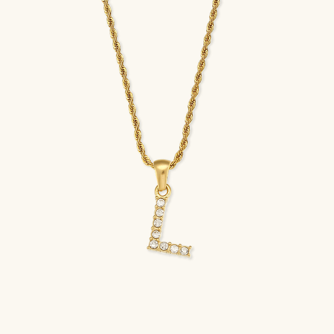 Maeve Bokstav Initial Diamanthalsband