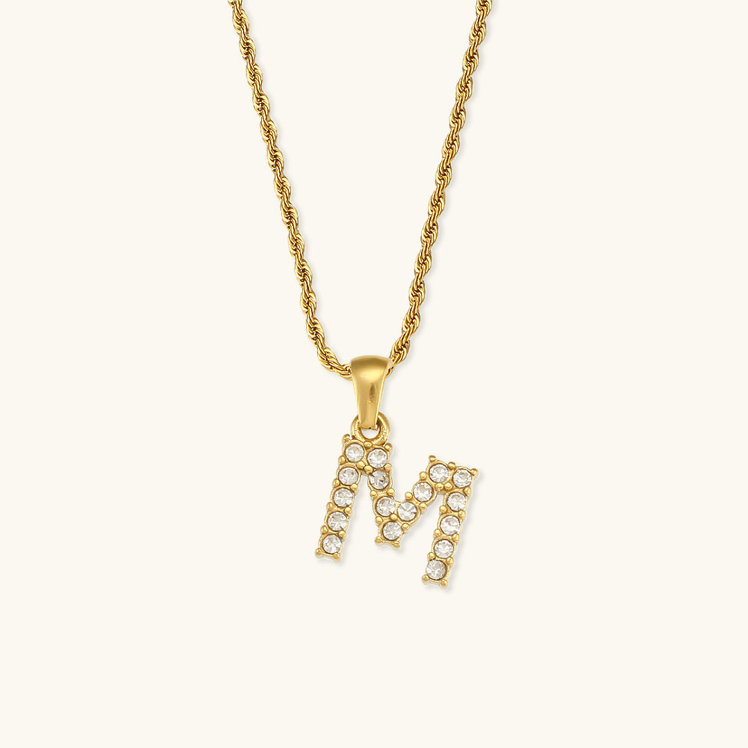 Maeve Bokstav Initial Diamanthalsband