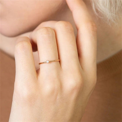 Amelia Månadssten Stapelbar Ring