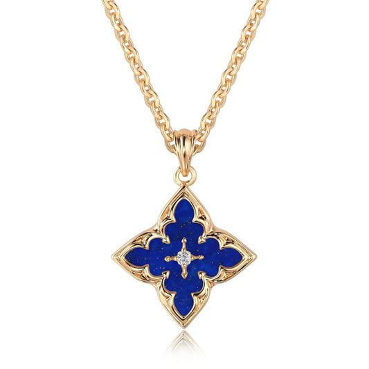 Brun Clover Hänghalsband | Guld