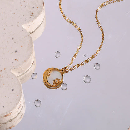 Evangeline Lunar Guld Halsband