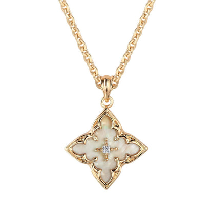Blå Clover Hänghalsband | Guld