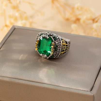 Silver Smaragd Vintage Ring