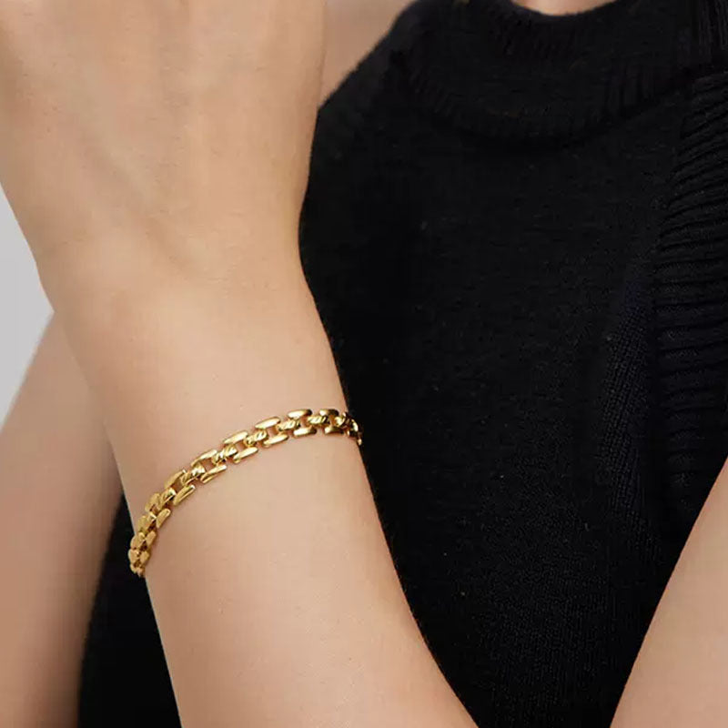 Timepiece Länkarmband | Guld