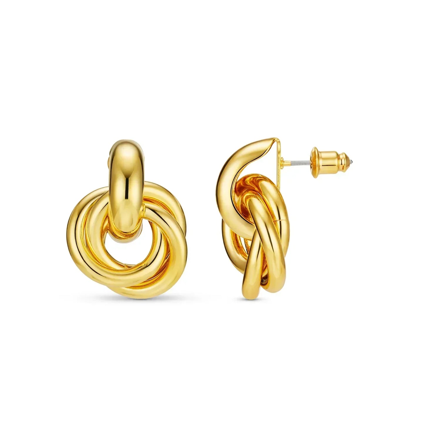 Statement Interlocking Örhängen | Guld