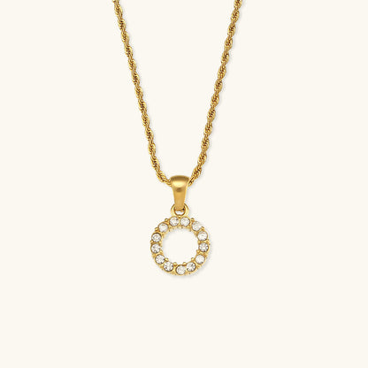 Maeve Bokstav Initial Diamanthalsband