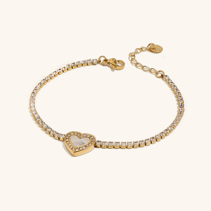 Cameron Diamant Hjärta Tennisarmband