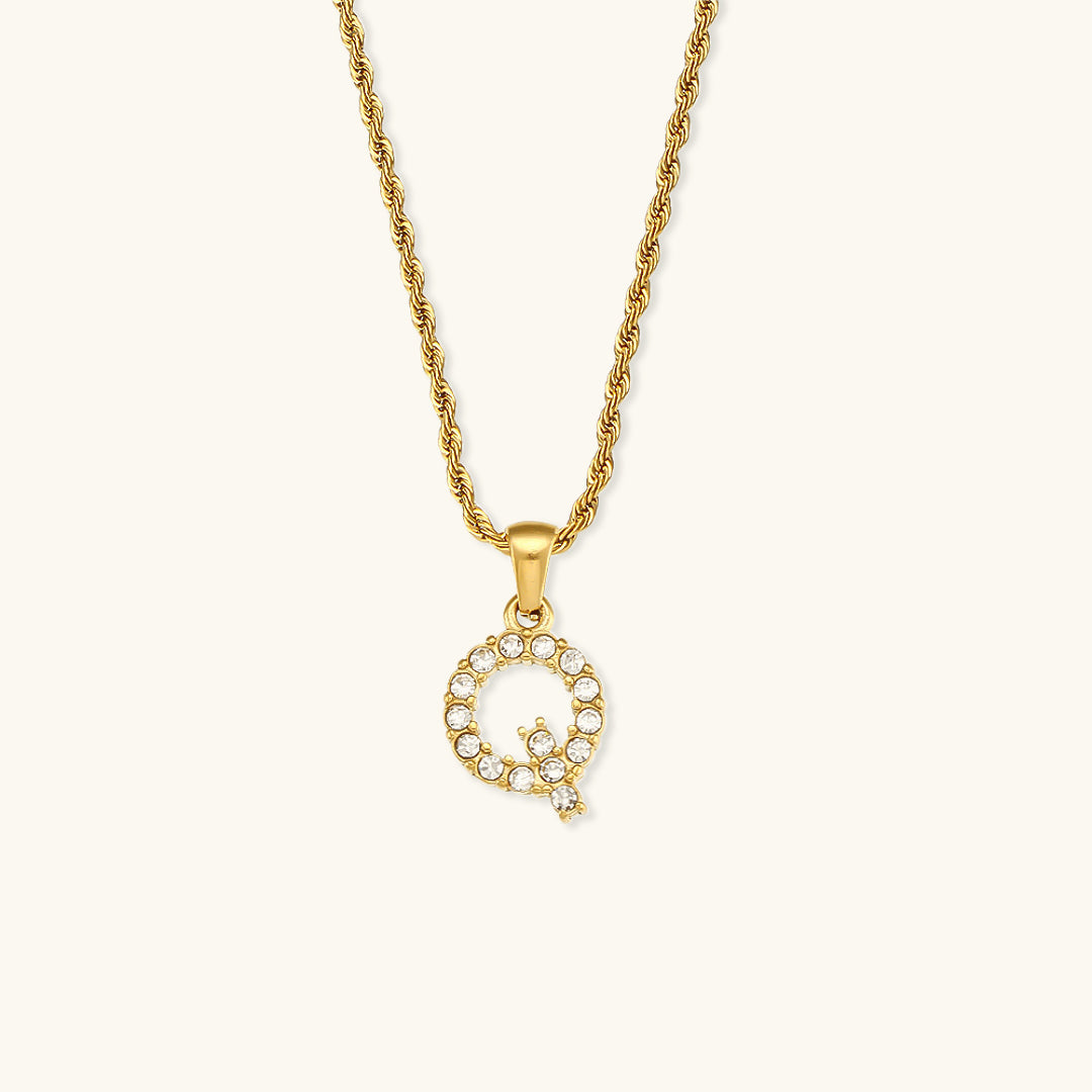 Maeve Bokstav Initial Diamanthalsband
