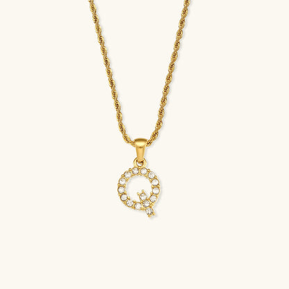 Maeve Bokstav Initial Diamanthalsband