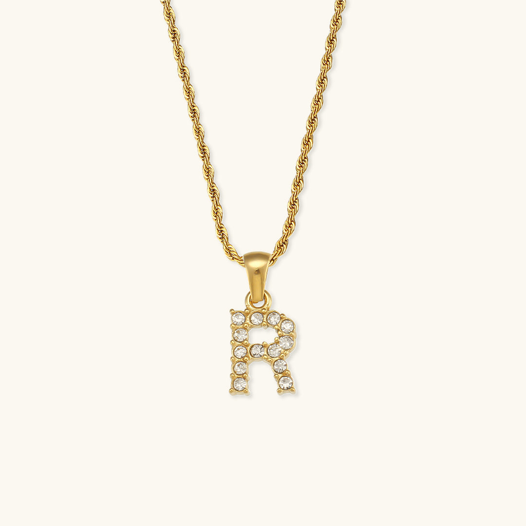 Maeve Bokstav Initial Diamanthalsband