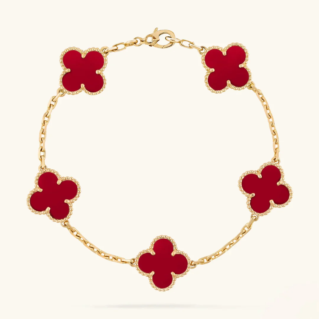 Clover Armband Röd