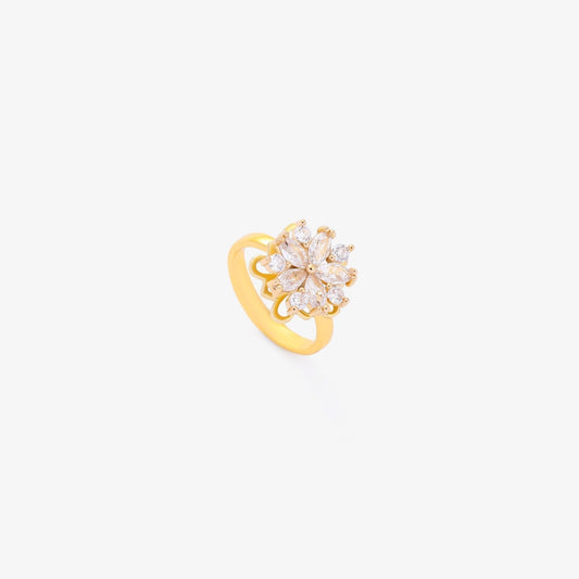Flora Accent Snurrande Ring | Guld