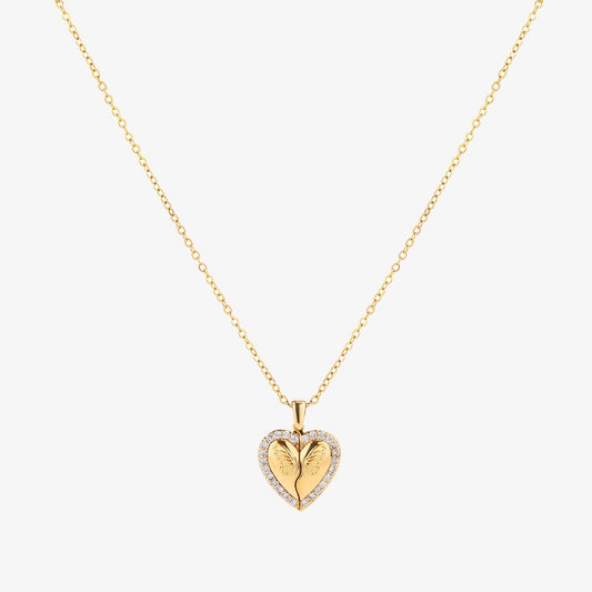 Fjäril Hjärthalsband | Guld
