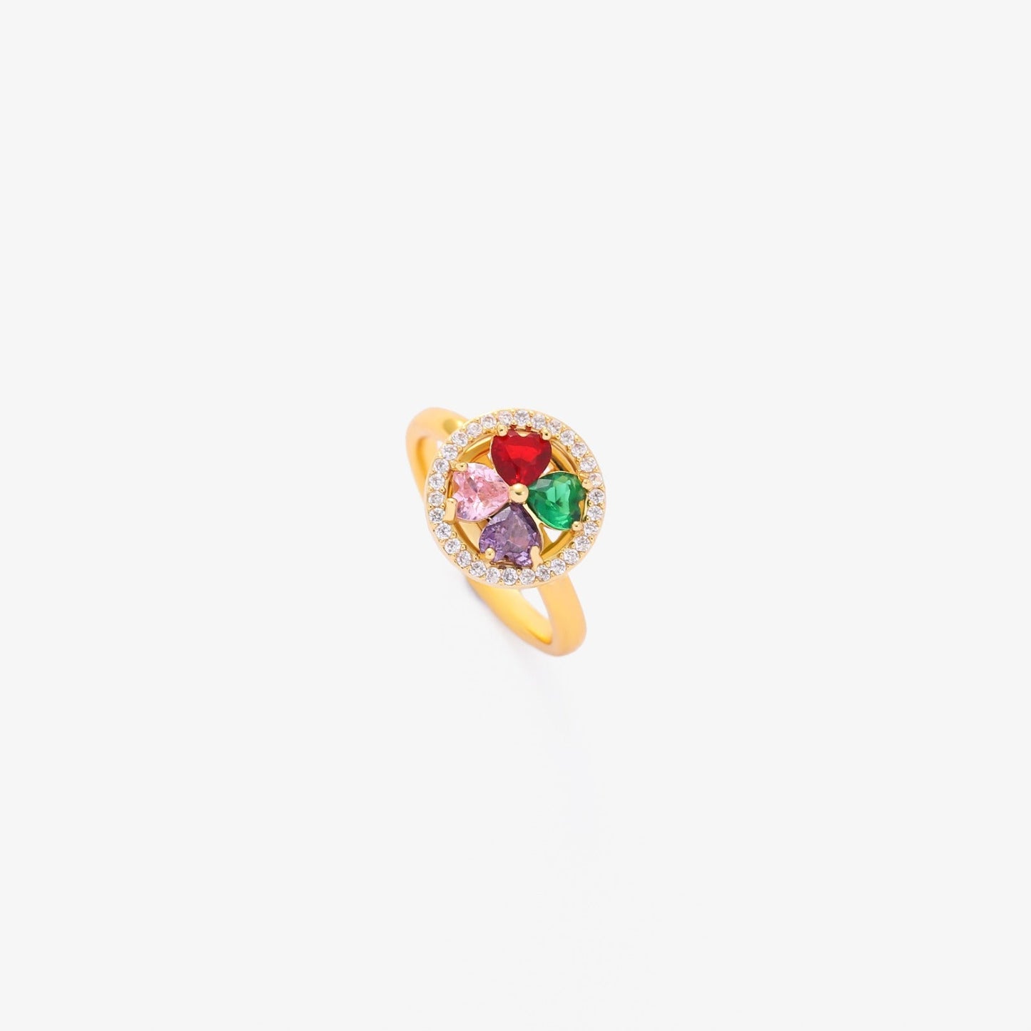 Colorwave Hjärtan Snurrande Ring | Guld
