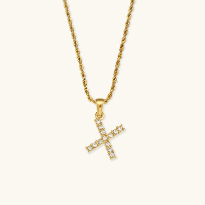 Maeve Bokstav Initial Diamanthalsband