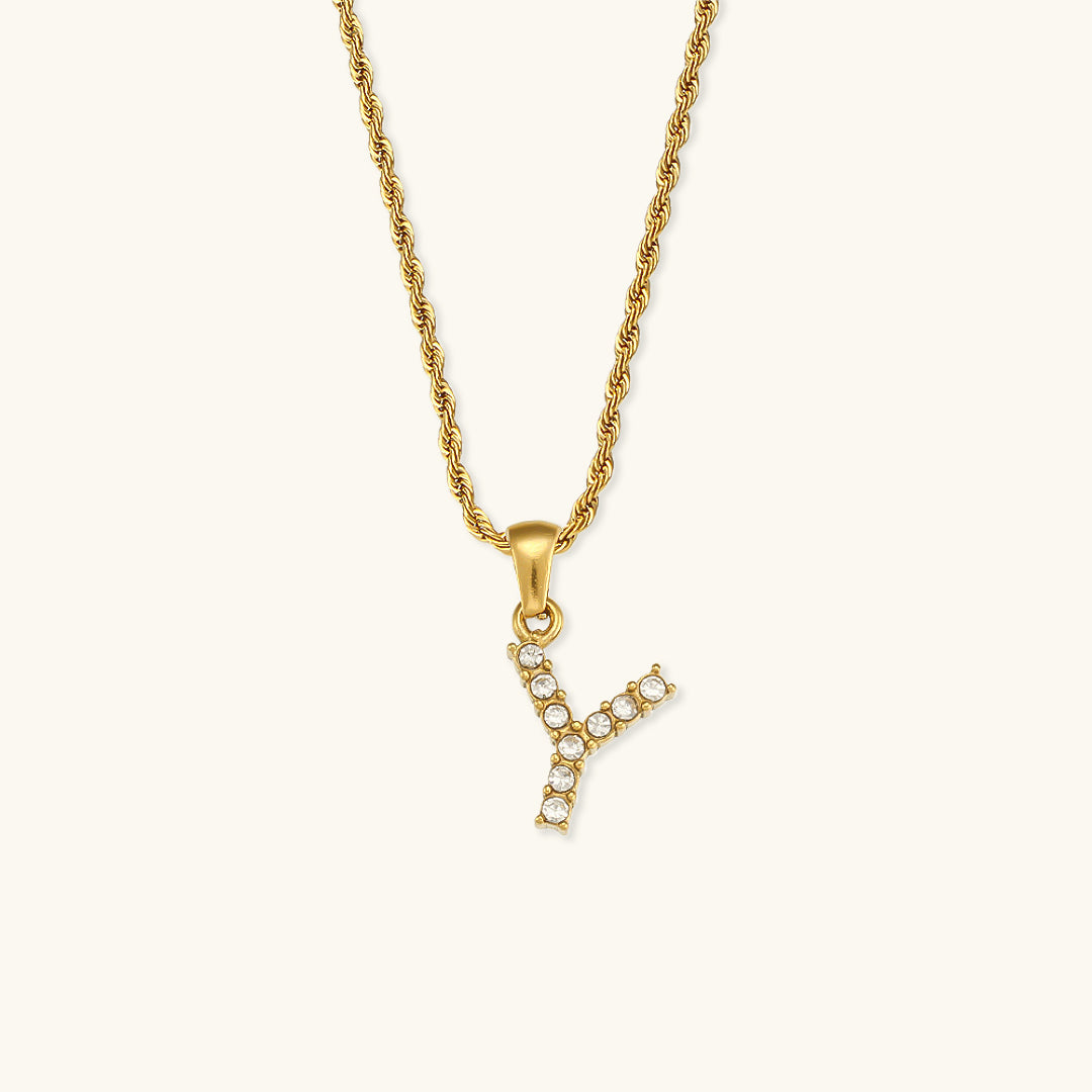 Maeve Bokstav Initial Diamanthalsband