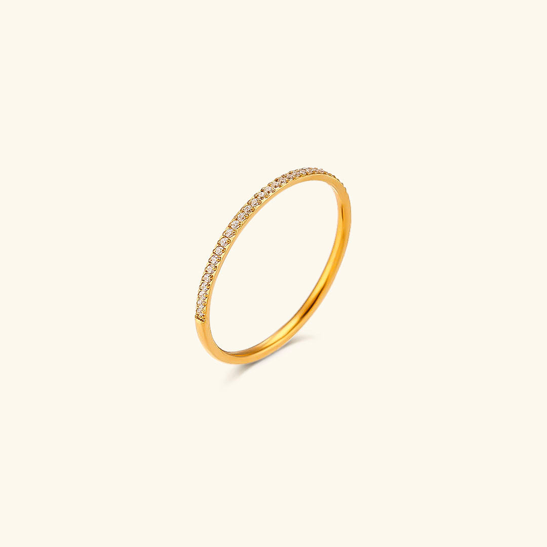 Zarra Paved Guld Ring