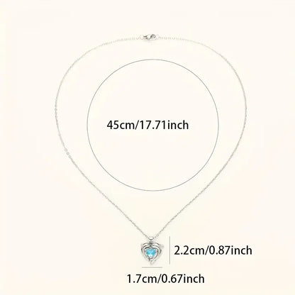 Oceanheart Twins Halsband | Vitguld